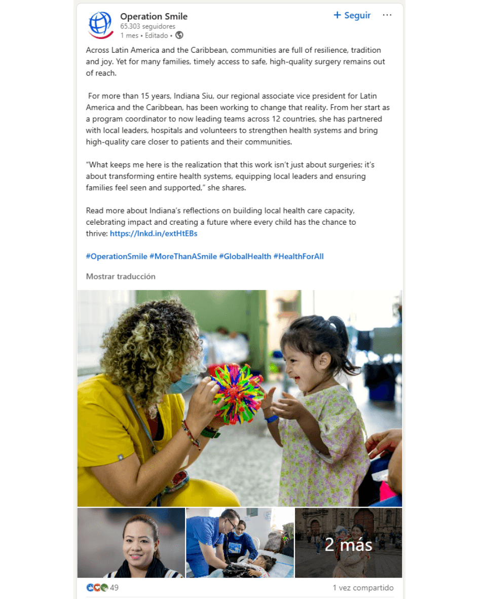 Operation Smile - Programa educativo de salud en Latinoamérica