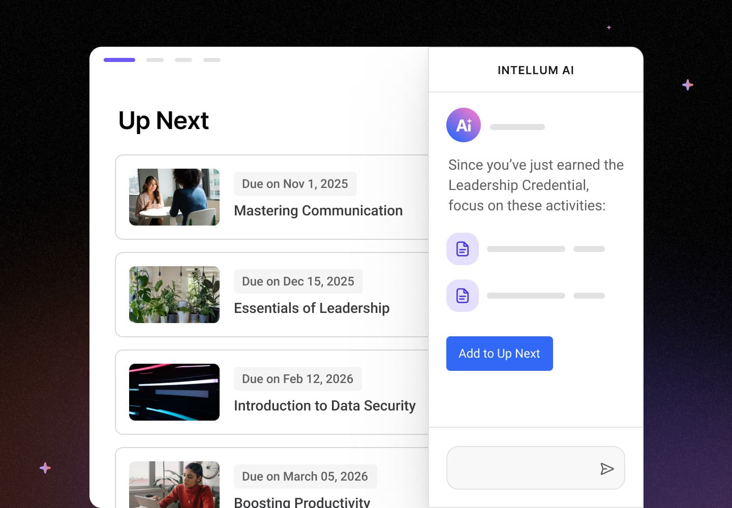 Ongoing skills development dashboard